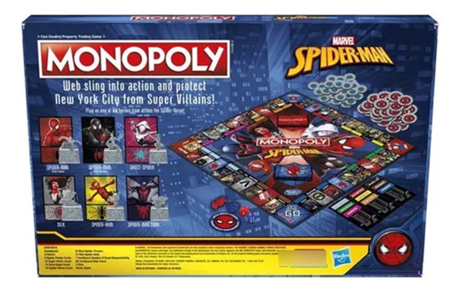 Juego De Mesa Monopoly Spiderman Marvel Original Hasbro