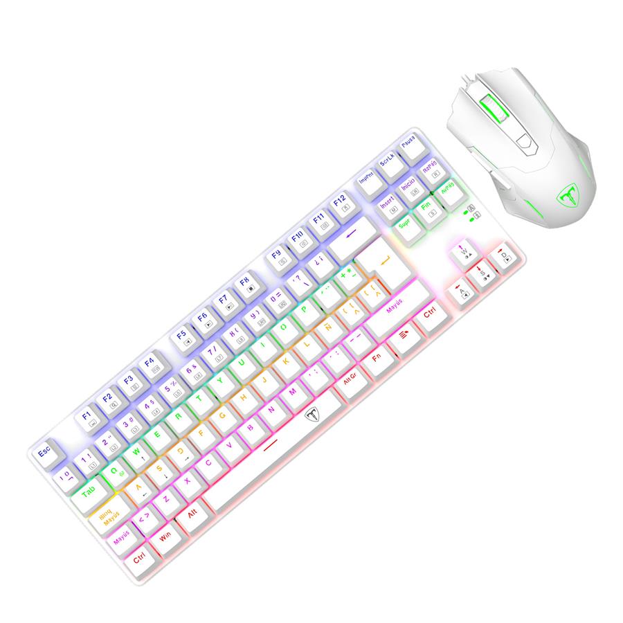 Kit Gamer T-Dagger Teclado y Mouse Advance Force T-TGS005 Red White
