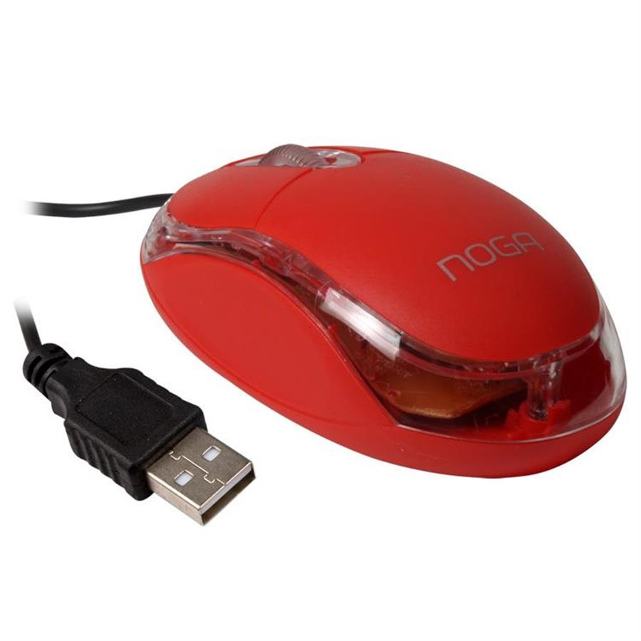 Mouse cableado Noga NG-611U USB 1000 DPI con led Rojo