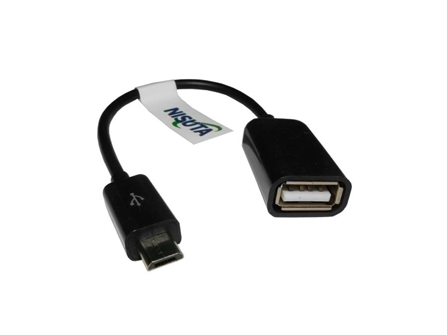 Adaptador OTG Micro USB a USB 2.0 Hembra Cable Celular Nisuta
