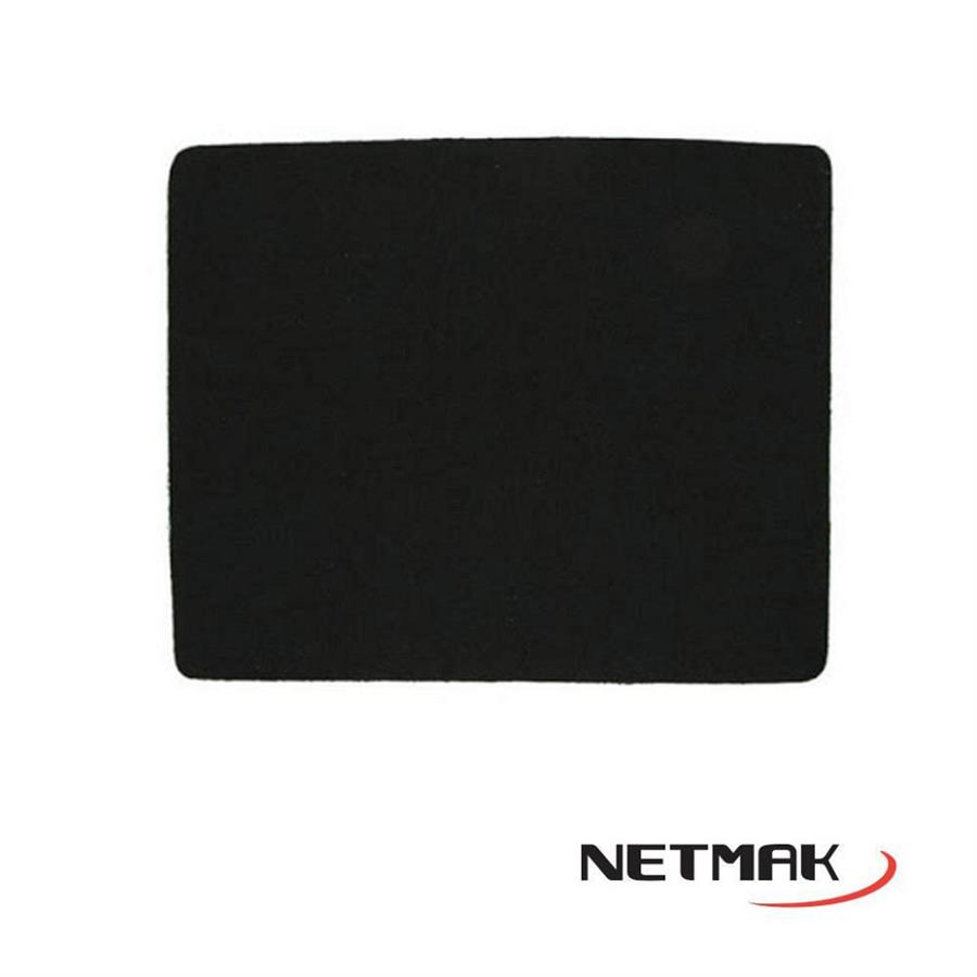 Mouse Pad Liso Antideslizante 20x20cm Netmak Negro