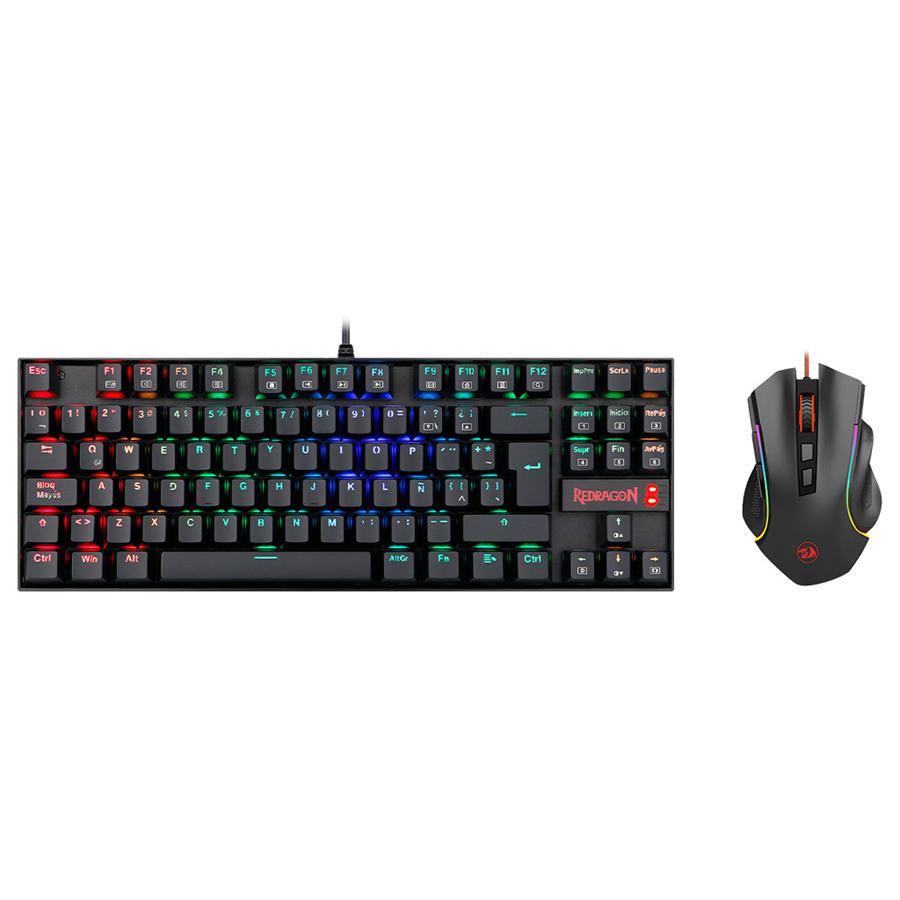 Kit Gamer Redragon teclado y mouse K552RGB-BA 2en1 Negro