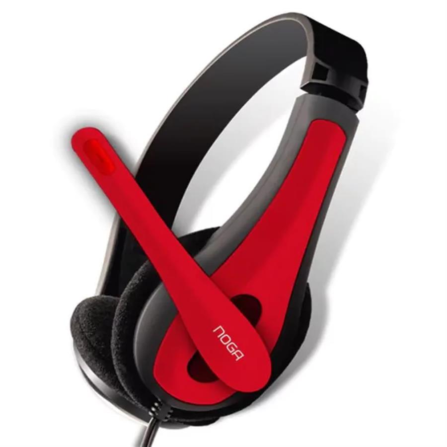 Auricular cableado Noga NGV-400 con micrófono para oficina Rojo