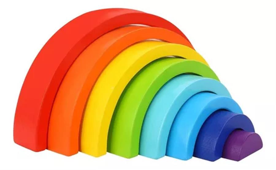 Juego Didáctico Encastre Magnific My Rainbow Arcoiris Madera
